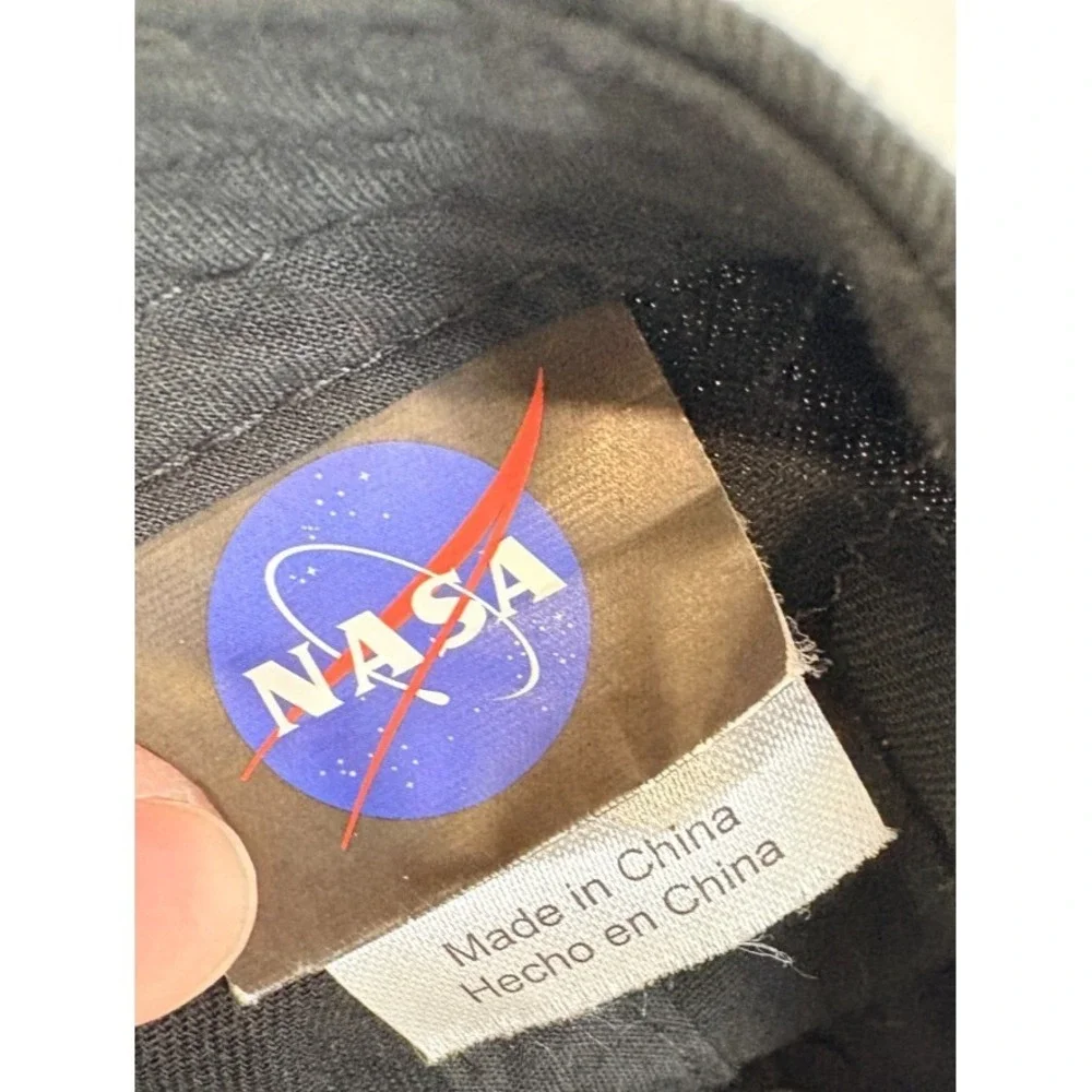 Black NASA Hat One Size Youth Artemis Moon Mission ii Celebration